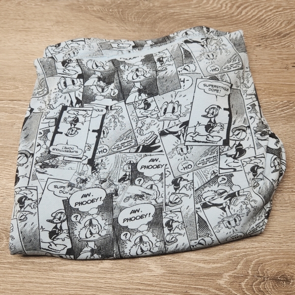 Disney Men's Light Blue Donald Duck Comic Strip Cotton Blend Flat Front Shorts3X - Picture 1 of 6